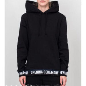 Women's Opening Ceremony 100% Cotton Hoodie Size S Black, urban comfort